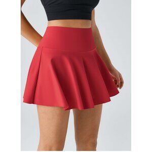 Halara Everyday Cloudful Air 2in1 Control Waist Skirt Sz XXS Red Liner Shorts Po